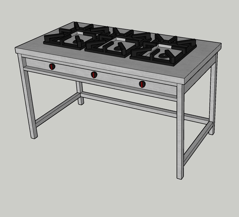 Gas cooker 3 rings