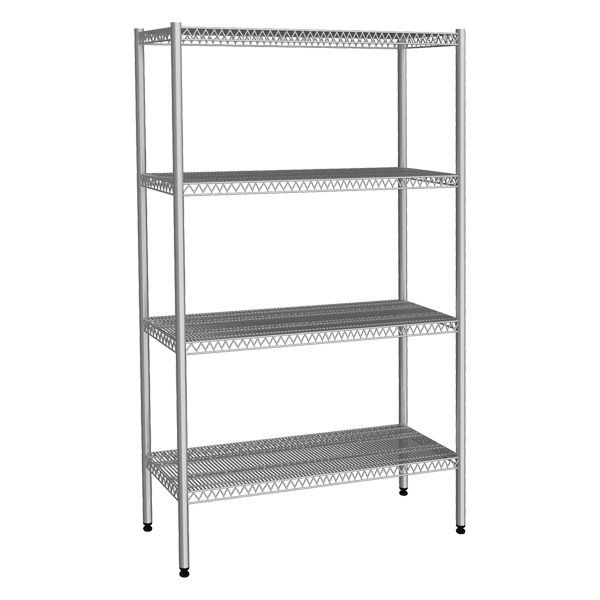 Wire shelves with 4 floor